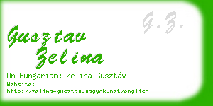 gusztav zelina business card