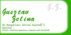gusztav zelina business card